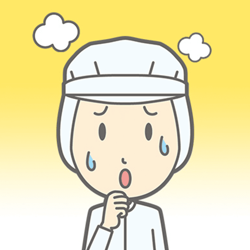 暑い現場で作業者が汗をかきやすい
